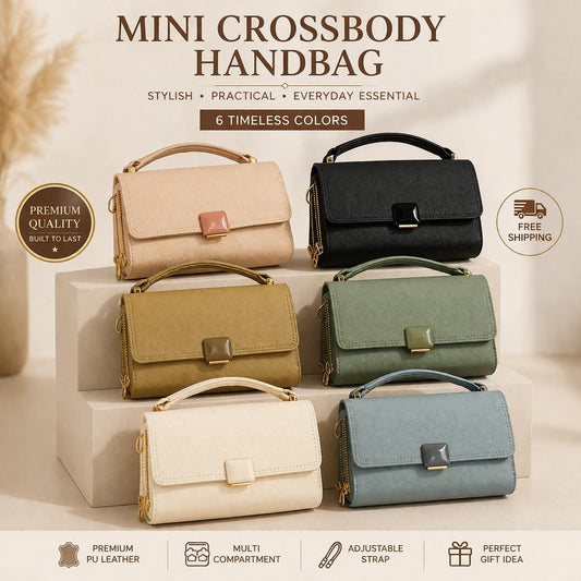 Lace & Luxe womenβs pebble leather crossbody purse with structured top handle, stylish designer handbag on neutral background.