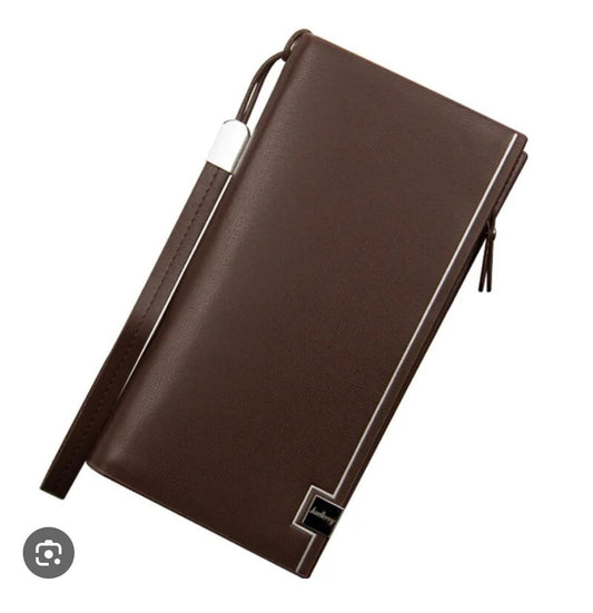 Women’s Luxury Long Clutch Wallet with Wrist Strap – Elegant Everyday Purse