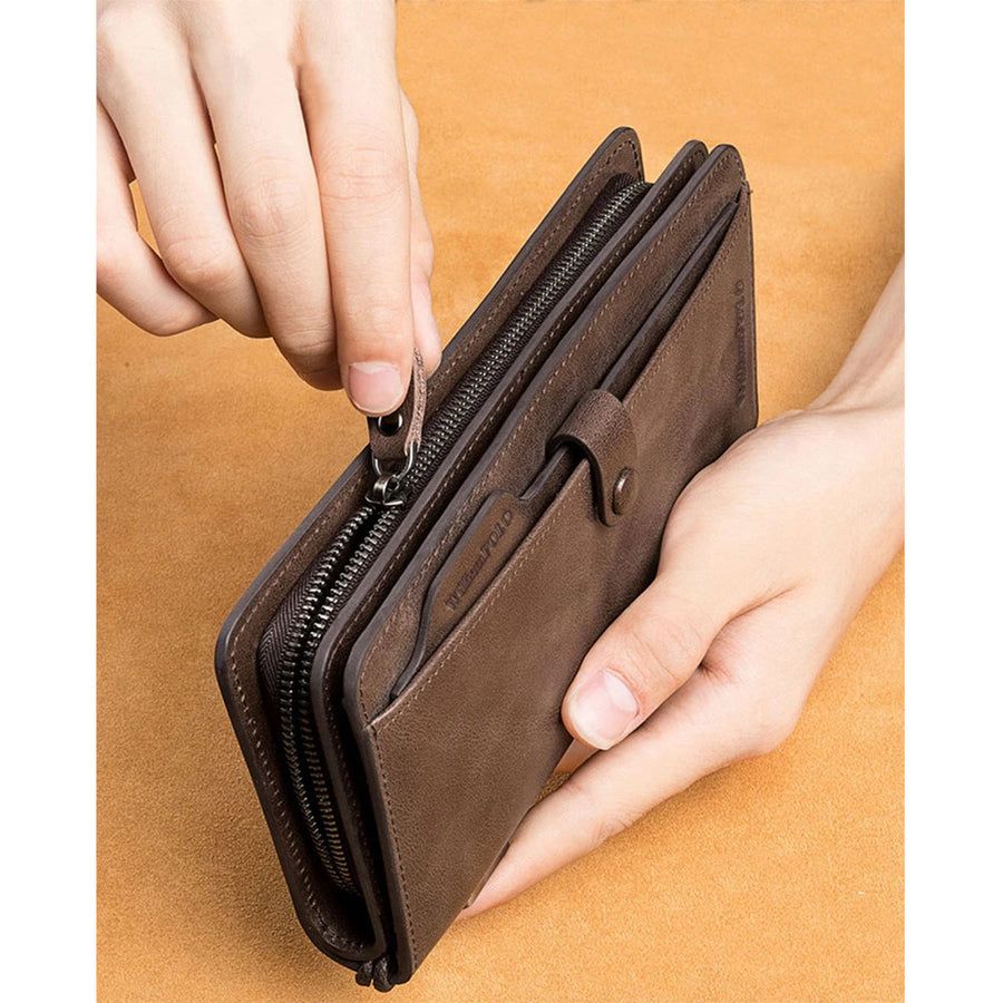 Phone Wallet for Women and Men, Multi Pocket Wristlet Purse, Zipper Travel Organizer, Cell Phone Holder, Gift for Her
