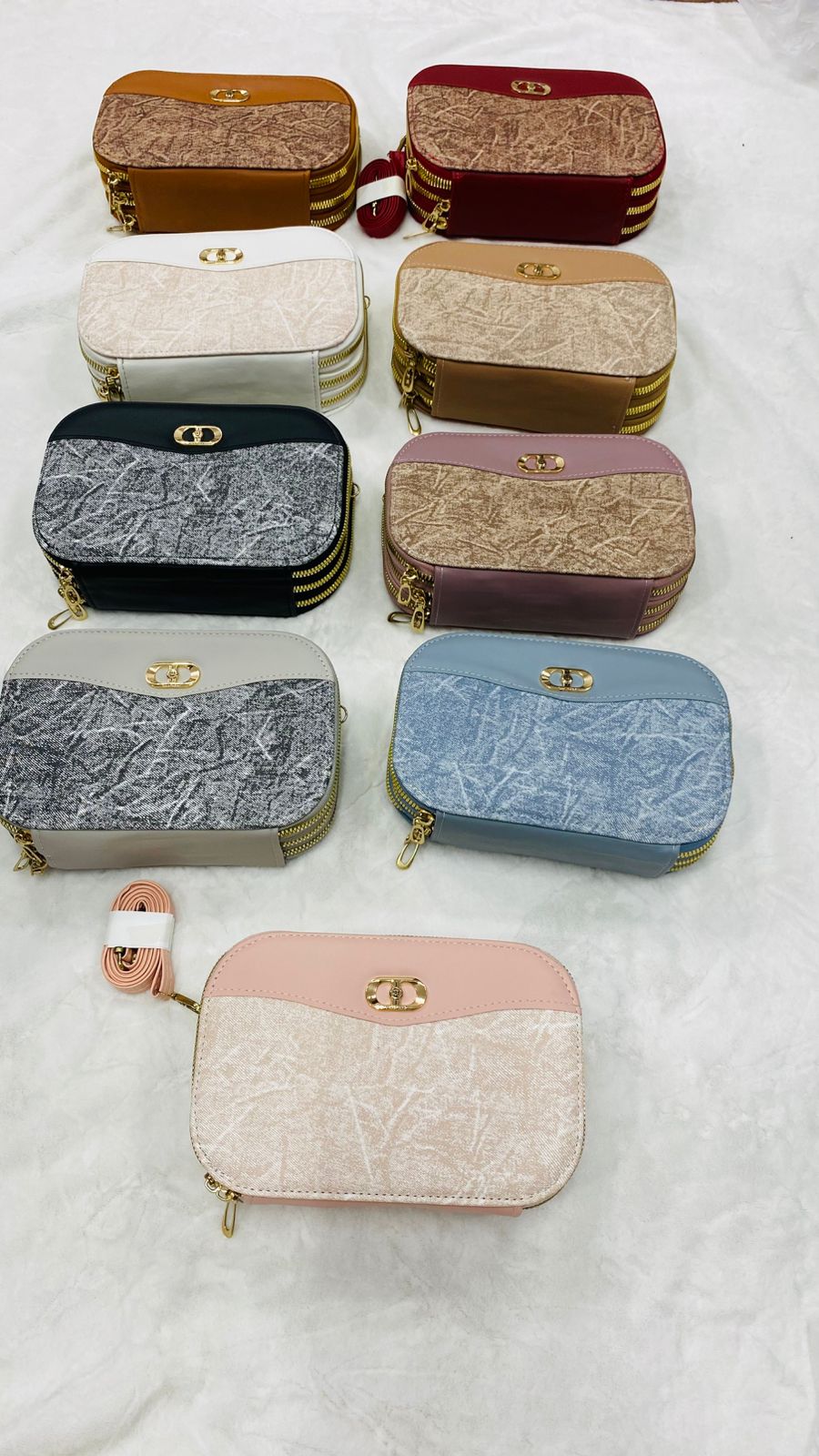 Lace & Luxe Elegant Crossbody Bag – Stylish Leather Shoulder Purse for Women