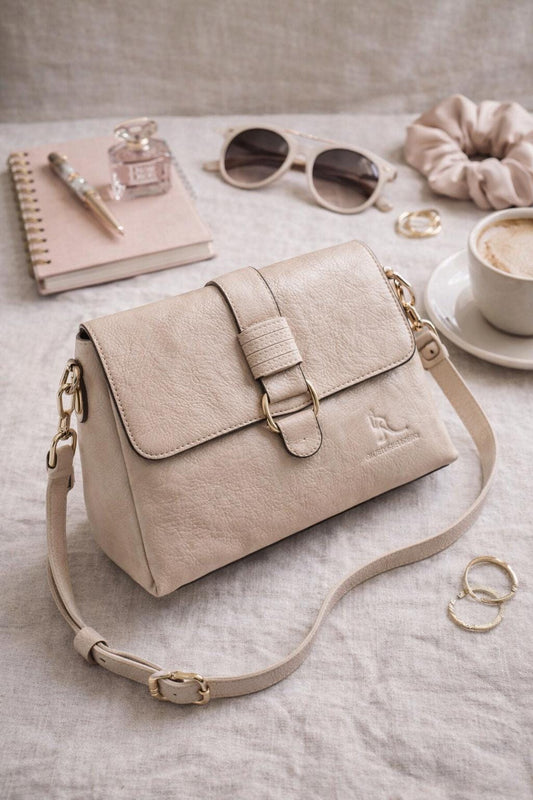 Genuine Leather Crossbody Bag for Women, Small Everyday Shoulder Purse, Adjustable Strap Handbag