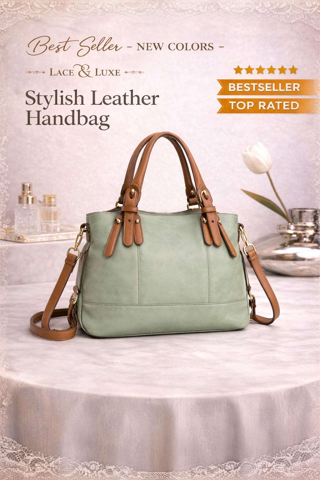 Genuine Leather Handbag | Everyday Shoulder Crossbody Bag