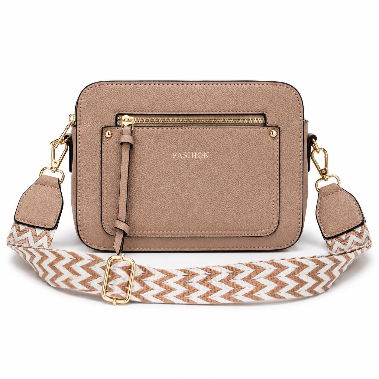 Crossbody Bags – Adjustable Chevron Strap, Small Fashion Handbags for Women