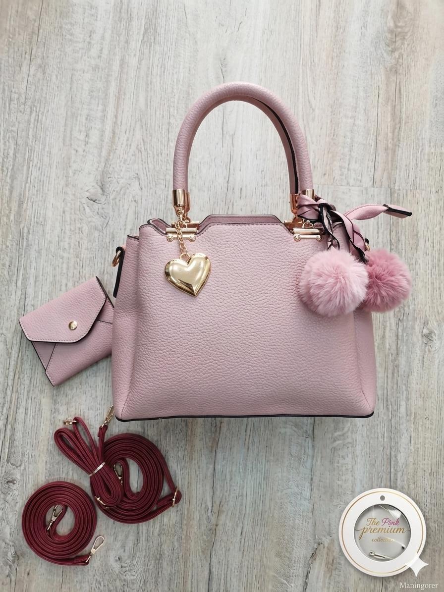 Lace & Luxe large leather tote shoulder bag with spacious interior, stylish everyday fashion purse in classic brown leather.