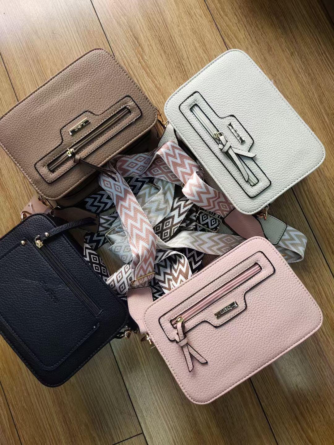 Crossbody Bags – Adjustable Chevron Strap, Small Fashion Handbags for Women