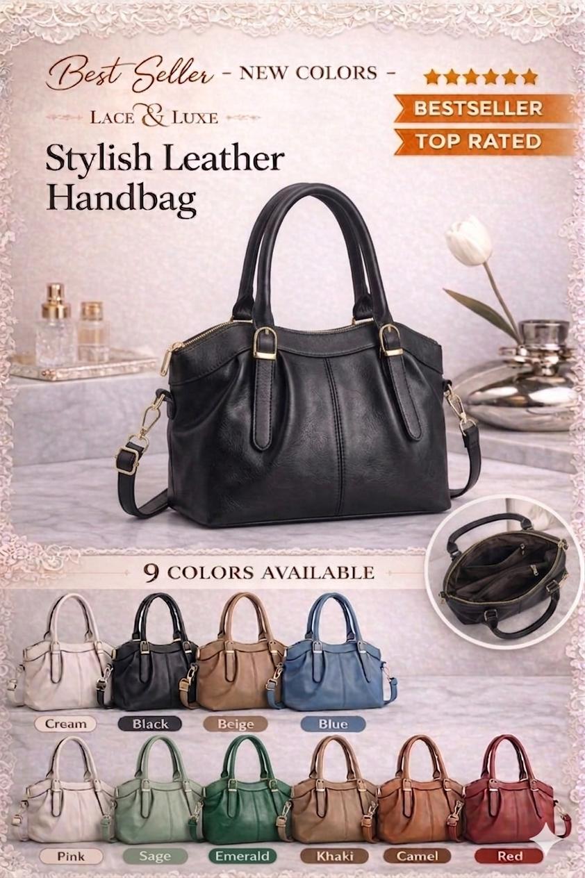 Genuine Leather Handbag | Everyday Shoulder Crossbody Bag