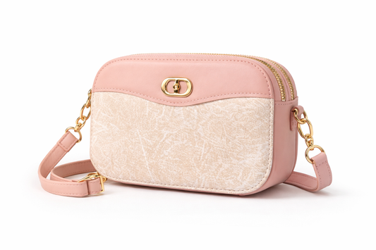 Lace & Luxe Elegant Crossbody Bag – Stylish Leather Shoulder Purse for Women