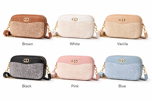 Lace & Luxe Elegant Crossbody Bag – Stylish Leather Shoulder Purse for Women