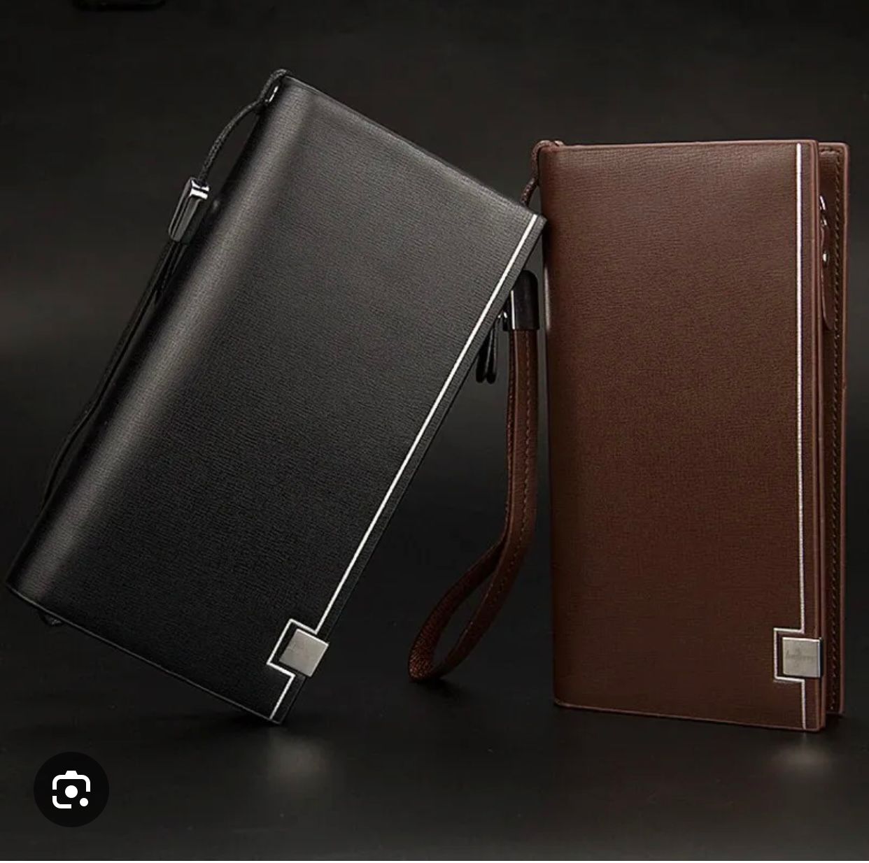 Women’s Luxury Long Clutch Wallet with Wrist Strap – Elegant Everyday Purse