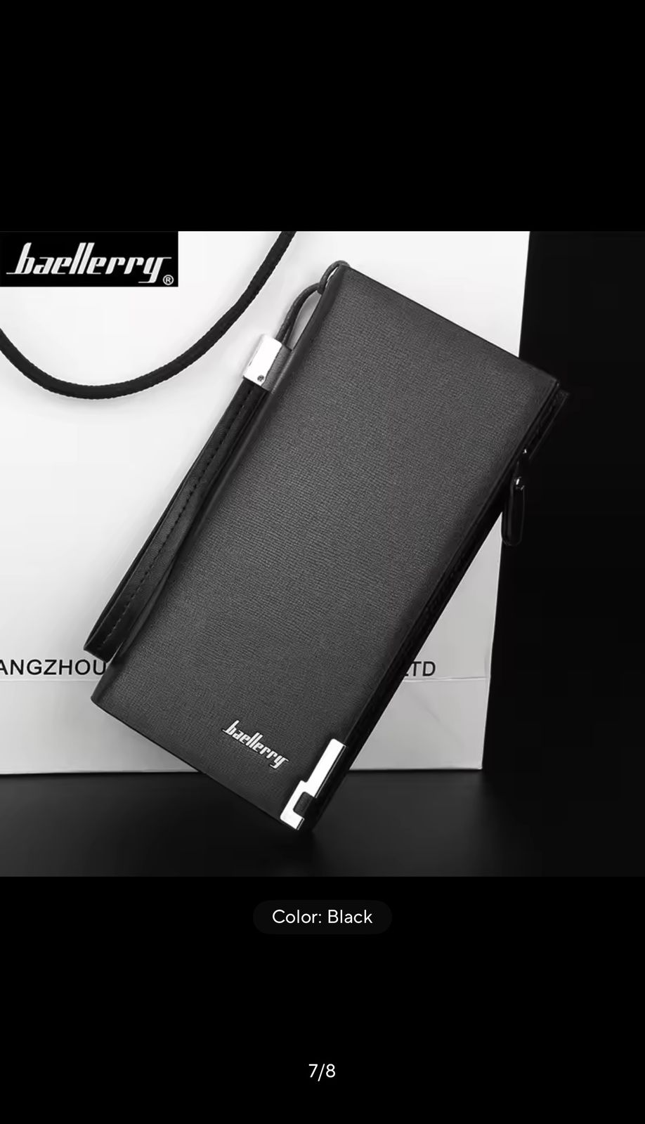 Women’s Luxury Long Clutch Wallet with Wrist Strap – Elegant Everyday Purse