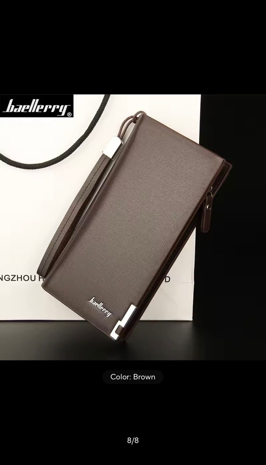 Women’s Luxury Long Clutch Wallet with Wrist Strap – Elegant Everyday Purse