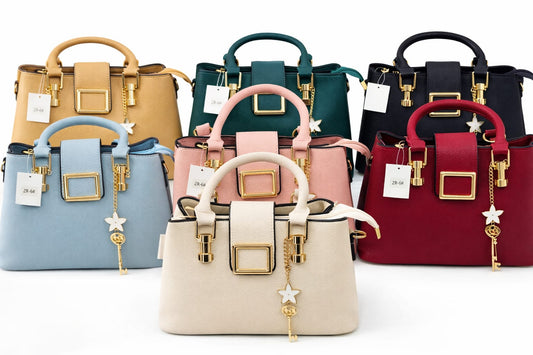 Women’s Structured Faux Leather Handbag – Designer Top Handle Purse Pakistan | Lace & Luxe