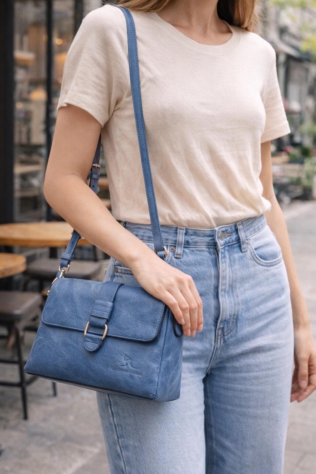 Genuine Leather Crossbody Bag for Women, Small Everyday Shoulder Purse, Adjustable Strap Handbag