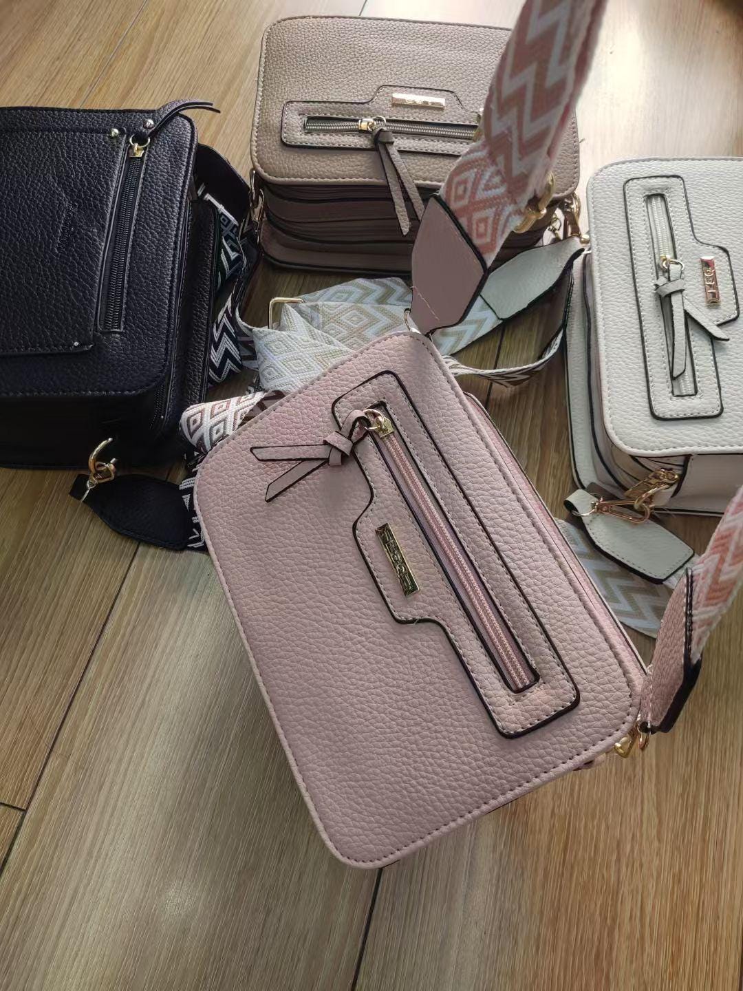 Crossbody Bags – Adjustable Chevron Strap, Small Fashion Handbags for Women