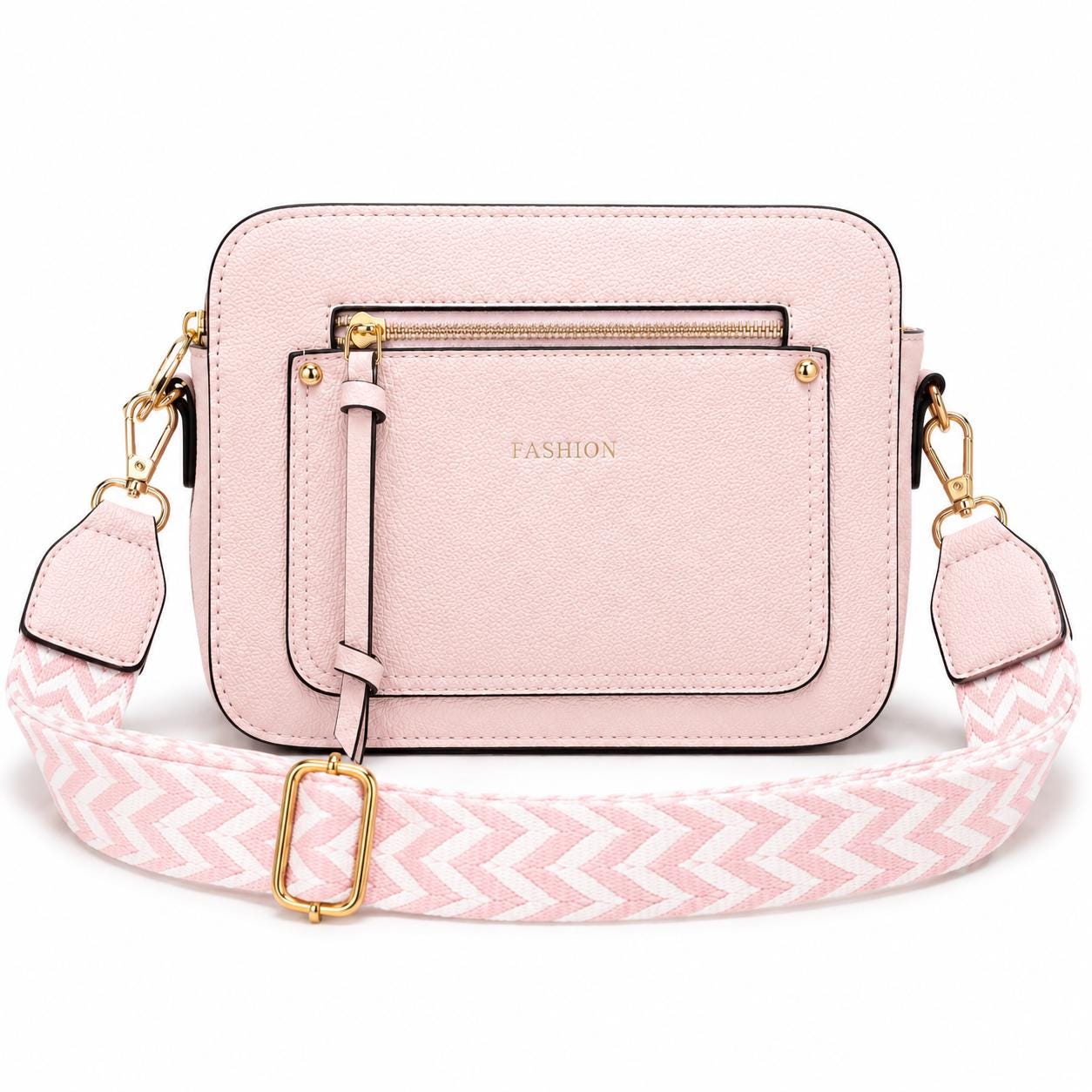 Crossbody Bags – Adjustable Chevron Strap, Small Fashion Handbags for Women