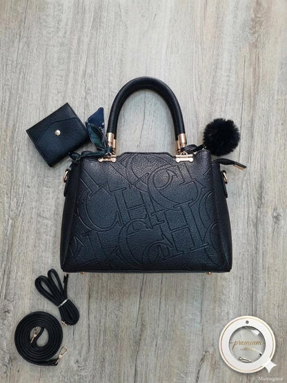 Large leather tote shoulder bag by Lace & Luxe, stylish everyday fashion purse with spacious interior and durable design.