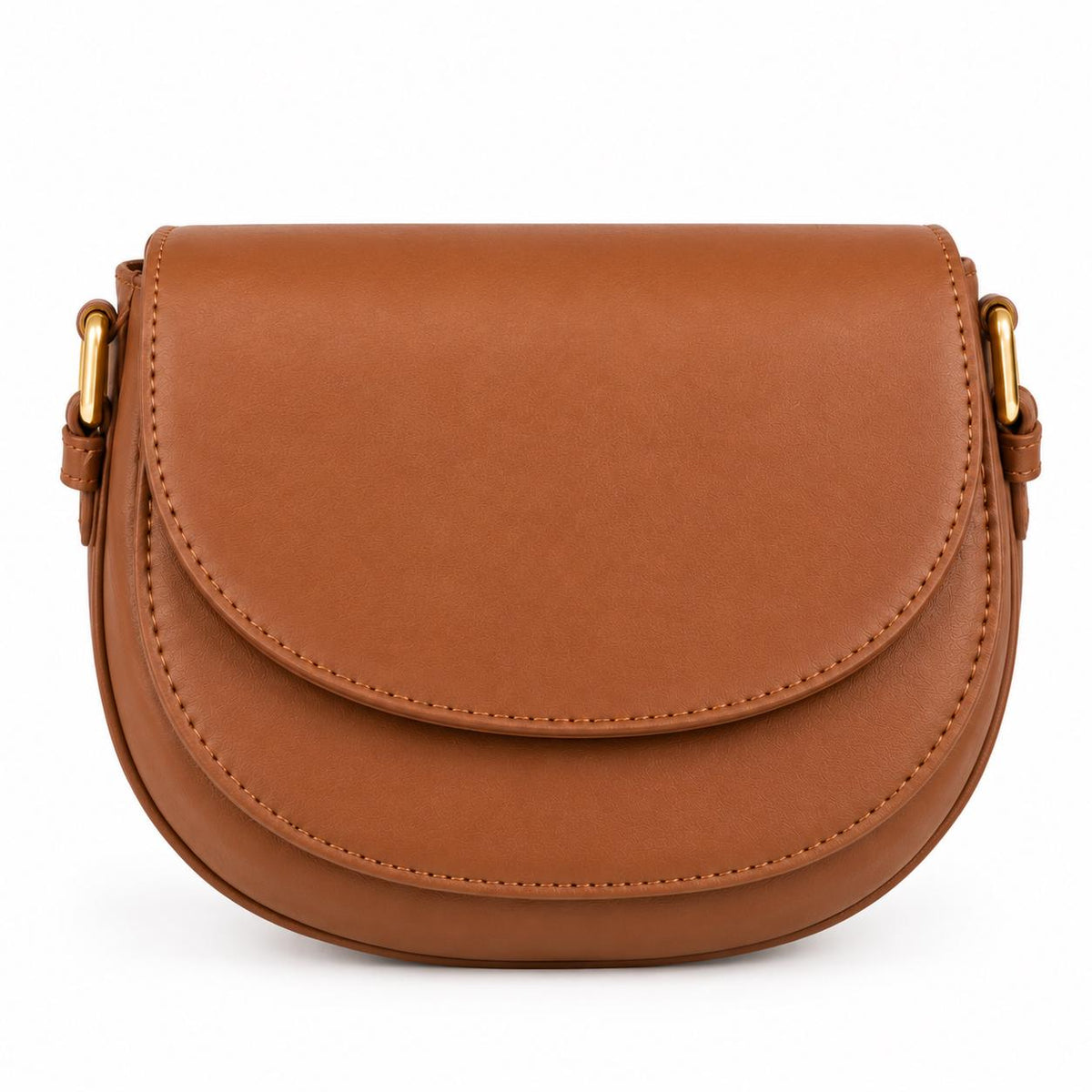 Leather Saddle Crossbody Bag | Half Moon Purse Black Brown | Vegan Leather Shoulder Bag Women | Minimalist Everyday Handbag Gift